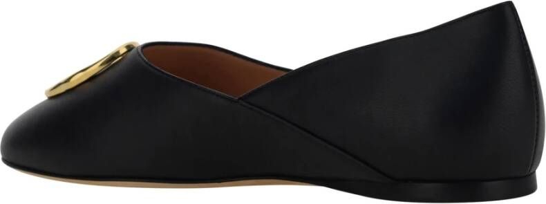Bally Zwarte Leren Ballerina Flats Sneakers