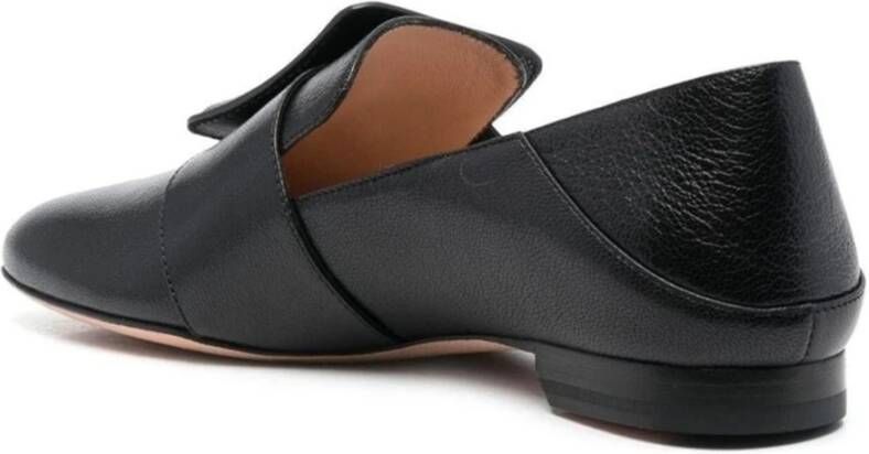Bally Zwarte Leren Loafers Damesschoenen