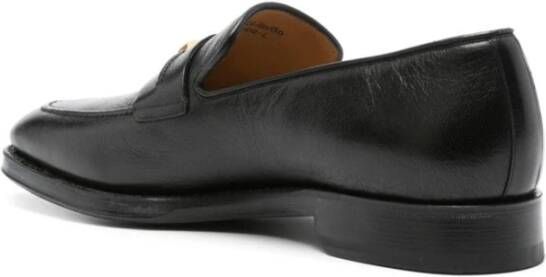 Bally Zwarte Leren Loafers Herenschoenen Black Heren