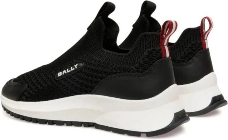 Bally Zwarte Mesh Logo-Appliqué Sneakers Black Heren