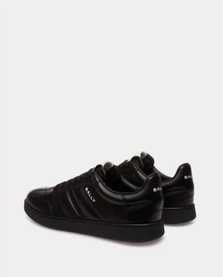 Bally Zwarte Retro Crest Leren Sneakers