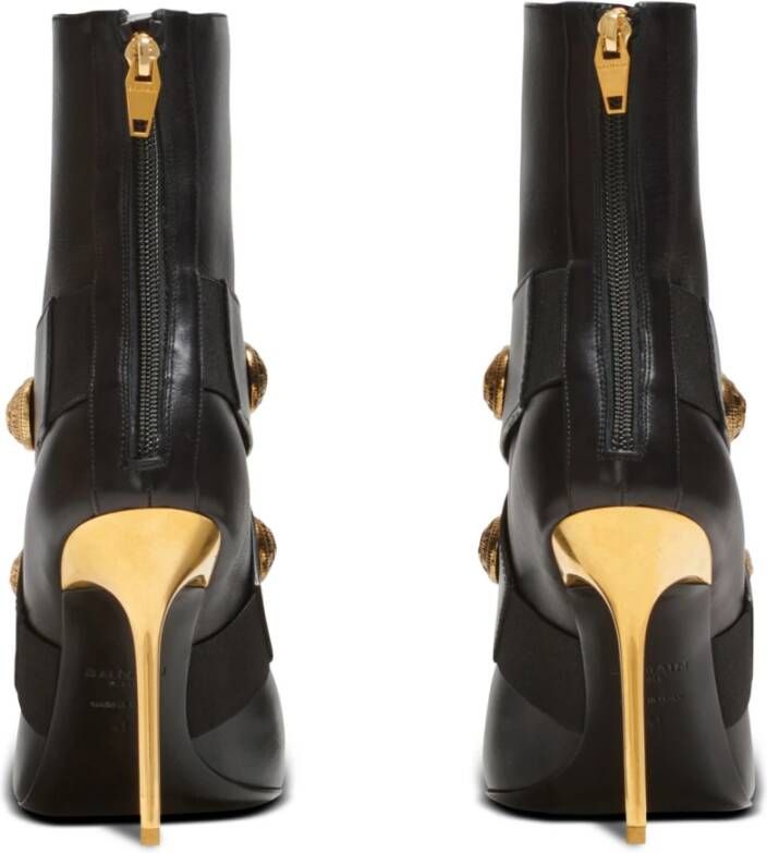 Balmain Alma leren enkellaars Black Dames