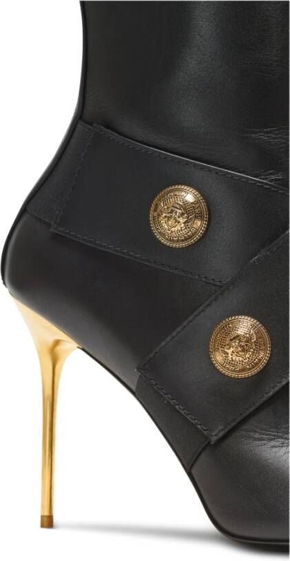 Balmain Alma leren enkellaars Black Dames