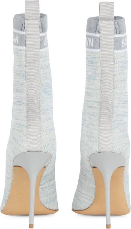 Balmain Skye gebreide enkellaarzen Blauw Dames