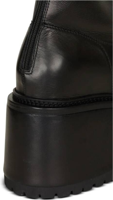 Balmain Leather platform boots Zwart Dames