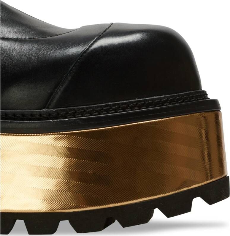 Balmain Leather platform boots Zwart Dames