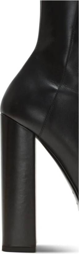 Balmain Bottines Brune en cuir Zwart Dames