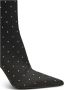 Balmain Moneta enkellaarzen met strass gebreid Black Dames - Thumbnail 3