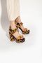 Balmain Ava leopard print leather platform sandals Bruin Dames - Thumbnail 2