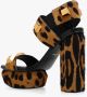 Balmain Ava leopard print leather platform sandals Bruin Dames - Thumbnail 5