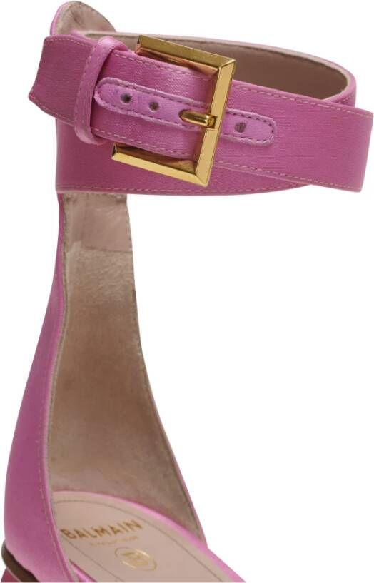 Balmain Ava satijnen platform sandalen Roze Dames