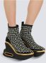 Balmain B-Bold mesh wedge trainers met monogram Multicolor Dames - Thumbnail 5