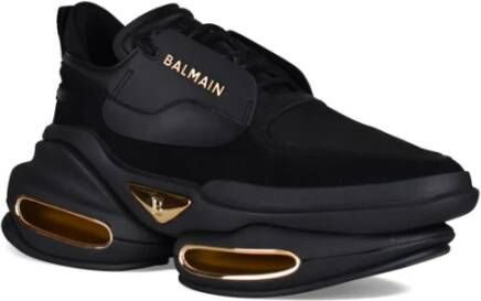 Balmain B-Bold Sneakers van leer en neopreen Black Heren