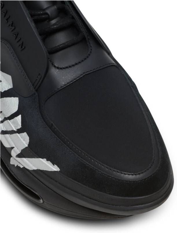 Balmain B-Bold sneakers van rubber en neopreen Zwart Heren