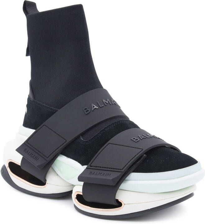 Balmain B-Bold sneakers met klittenband Zwart - Foto 2