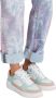 Balmain B-Court Flip trainers in kalfsleer en suède Multicolor Dames - Thumbnail 2