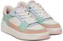 Balmain B-Court Flip trainers in kalfsleer en suède Multicolor Dames - Thumbnail 3
