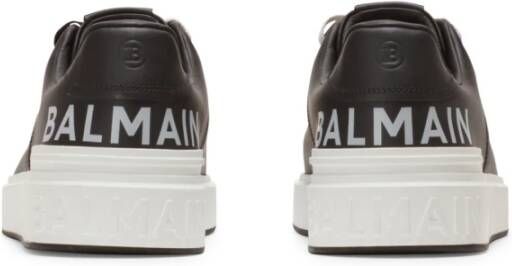 Balmain B-Court gladleren sneakers Zwart Heren