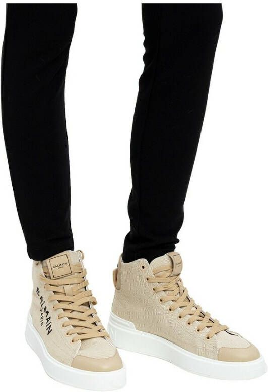 Balmain Sneakers met logoprint Beige - Foto 3