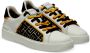 Balmain B-Court monogrammed jacquard and leather trainers Wit Heren - Thumbnail 2
