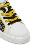 Balmain B-Court monogrammed jacquard and leather trainers Wit Heren - Thumbnail 5