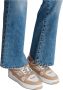Balmain B-Court Skate trainers in fleece en kalfsleer Beige Dames - Thumbnail 3