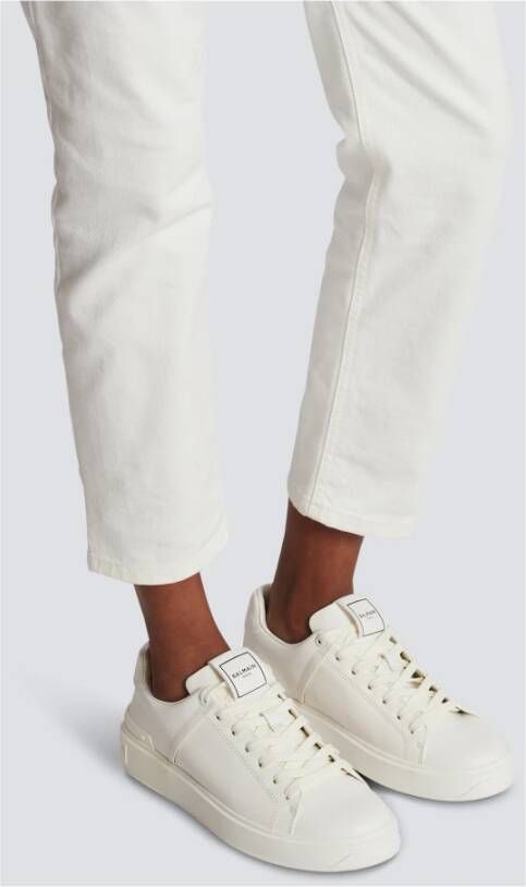 Balmain B-Court trainers in kalfsleer White Dames