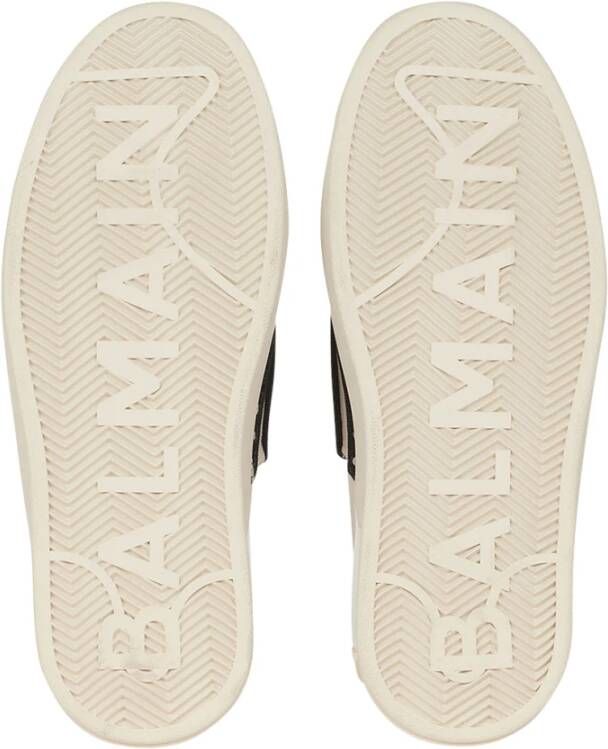 Balmain B-Court trainers met jacquard monogram Black Dames - Foto 4