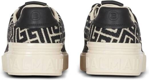 Balmain B-Court trainers met jacquard monogram Black Dames - Foto 5