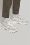 Balmain Witte Sneakers met Vetersluiting en Logo B-East trainer van leer suède en mesh. White Heren - Thumbnail 4