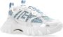 Balmain B-east Trainers In Monogrammed Pb Labyrinth Denim Blue Dames - Thumbnail 5
