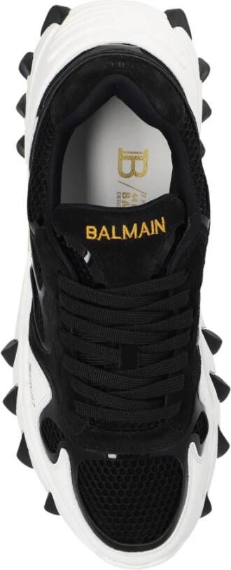 Balmain B-East trainers in leer suède en mesh Black Dames - Foto 9