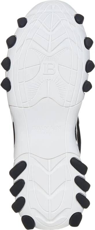 Balmain B-East trainers in leer suède en mesh Black Heren - Foto 6