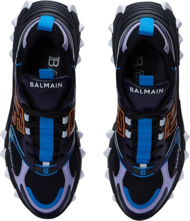 Balmain B-East trainers in kalfsleer en mesh Multicolor Heren