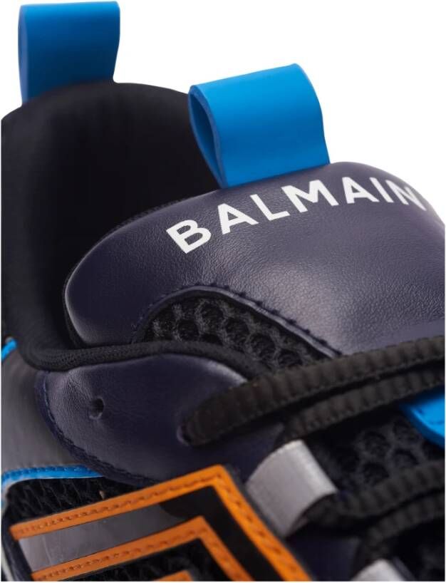 Balmain B-East trainers in kalfsleer en mesh Multicolor Heren