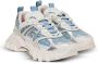 Balmain B-east Trainers In Monogrammed Pb Labyrinth Denim Blue Dames - Thumbnail 10