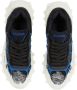 Balmain B-East trainer van leer suède en mesh. Blue Heren - Thumbnail 3