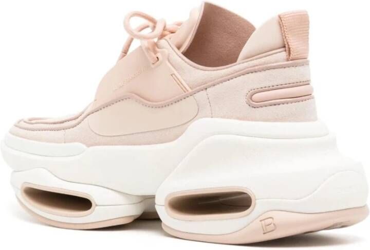 Balmain Beige Casual Lage Rubberen Sneakers Beige Dames