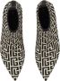 Balmain Bicolor stretch knit Skye enkellaarzen met monogram Black Dames - Thumbnail 5