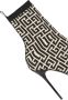 Balmain Bicolor stretch knit Skye enkellaarzen met monogram Black Dames - Thumbnail 7