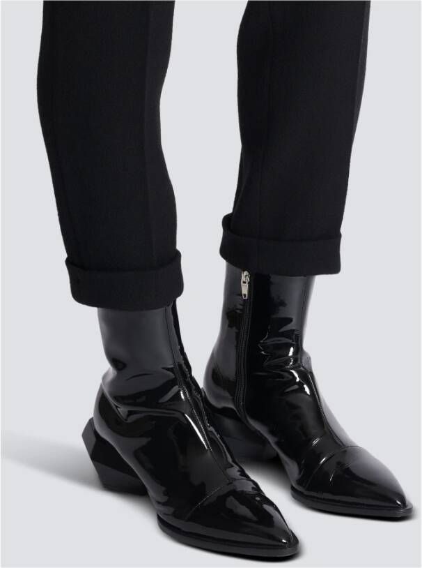 Balmain Billy lakleren laarzen Zwart - Foto 2