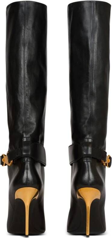 Balmain Leather Robin boots Zwart Dames