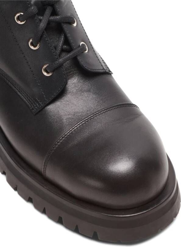 Balmain Charlie leren combat boots Zwart - Foto 5