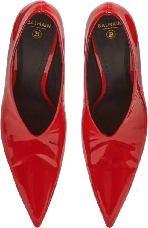 Balmain Clara lakleren pumps Red Dames