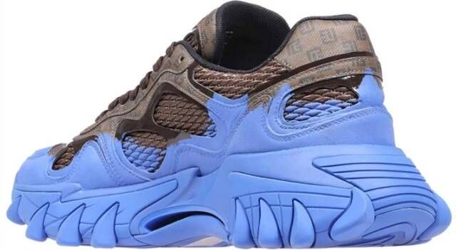 Balmain Contrasterende inzetstukken lage sneakers Brown Heren