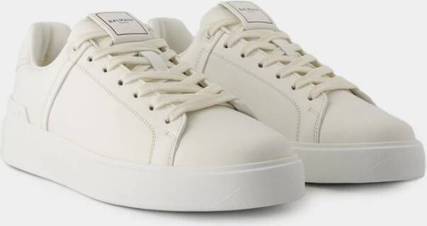 Balmain Court Sneakers Wit White Heren