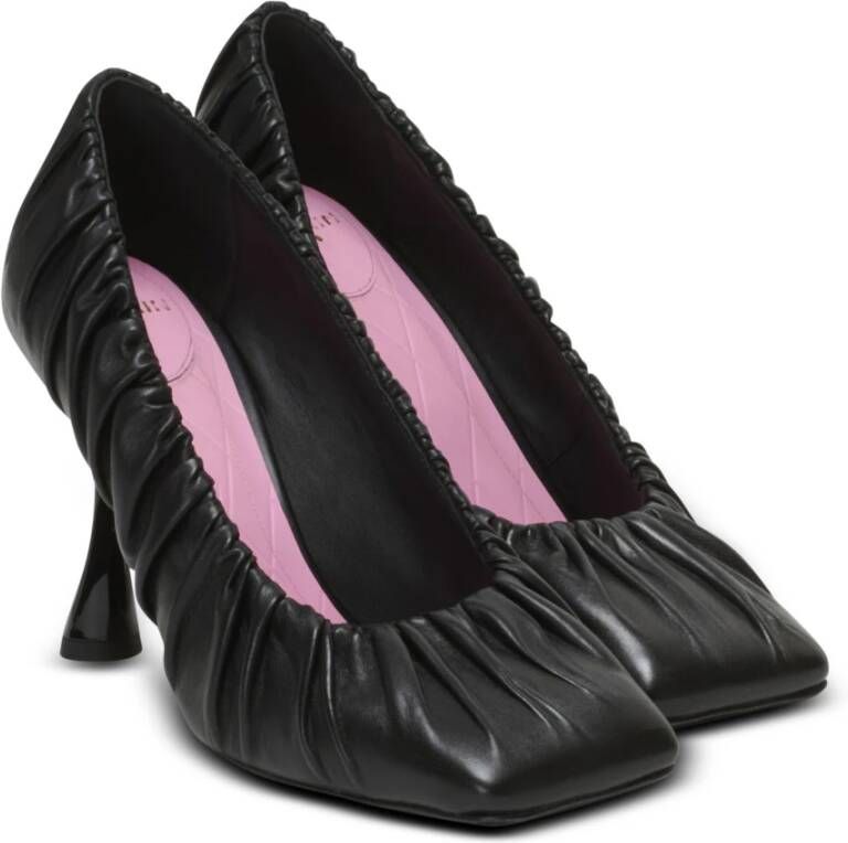 Balmain Eden pumps in verzameld lamsvacht Black Dames