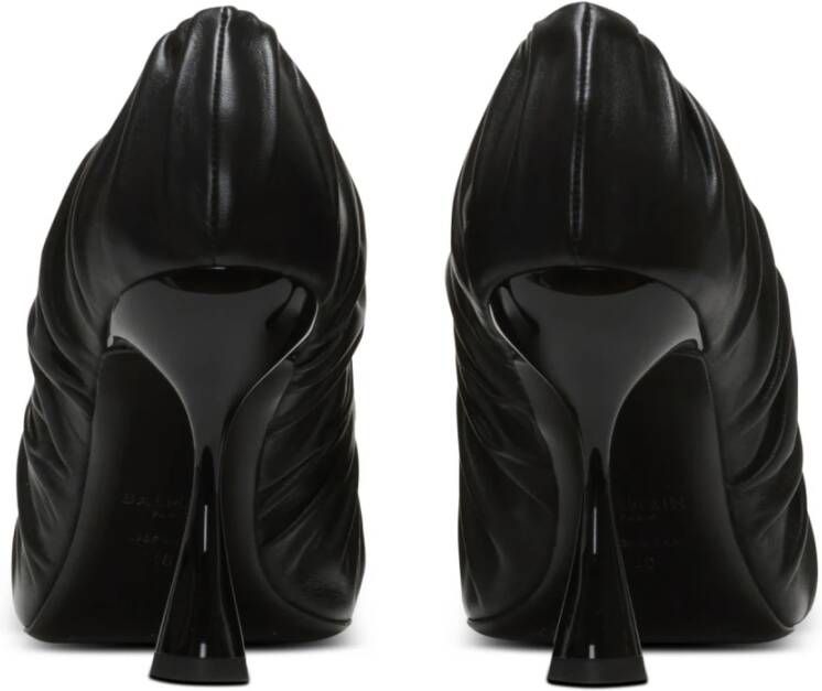 Balmain Eden pumps in verzameld lamsvacht Black Dames