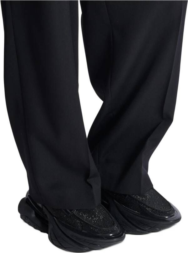 Balmain Eenhoorn loafers in strass kalfsleer Black Heren