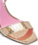 Balmain Eva sandalen in spiegelend leer met een reliëf ruitmotief Yellow Dames - Thumbnail 8